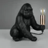 Besondere Tischleuchte KONG Affenlampe Gorilla Schwarz, Höhe 23cm