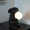 Besondere Tischleuchte RABBIT Hasenlampe Schwarz, Höhe 28cm