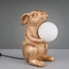 Besondere Tischleuchte RABBIT Hasenlampe Gold, Höhe 28cm
