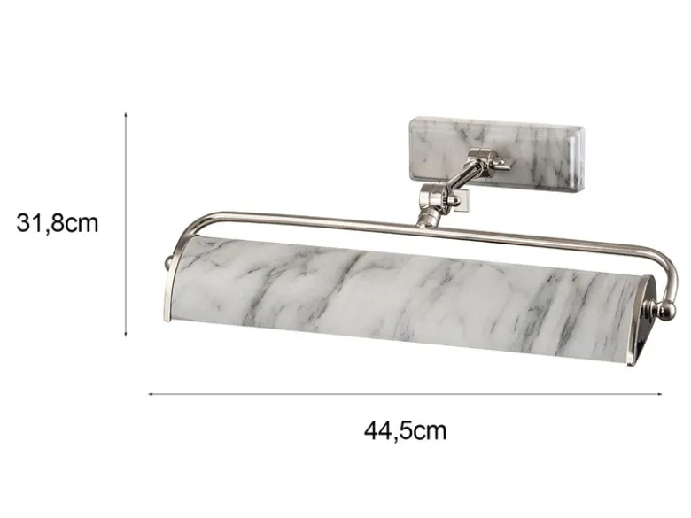 Bilderleuchte WINCHFIELD verstellbar in Marmoroptik, Breite 44,5cm