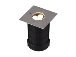 Bodeneinbauspot BELAJA eckig Edelstahl 11cm IP65 - Bodenstrahler für Einfahrt