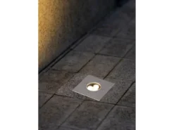 Bodeneinbauspot BELAJA eckig Edelstahl 11cm IP65 - Bodenstrahler für Einfahrt