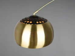 Bogenlampe ARGENTINA Schirm Messing Gold, große Ausladung, Höhe 200cm