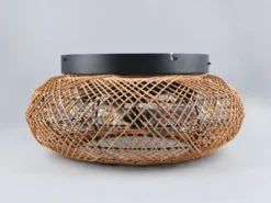 Boho Deckenleuchte LILLESAND mit Ventilator und Fernbedienung, Ø 50cm