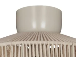 Boho LED Deckenleuchte Lampenschirm aus Baumwolle Beige, Ø 46cm