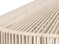Boho Pendelleuchte SVEA Lampenschirm aus Baumwolle Beige, Ø 46cm