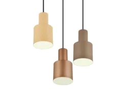 Cluster LED Pendelleuchte 3-flammig Metall Coffee Töne, Ø 37cm