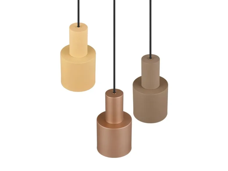 Cluster LED Pendelleuchte 3-flammig Metall Coffee Töne, Ø 37cm