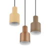 Cluster Pendelleuchte AGUDO 3-flammig Metall Coffee Töne, Ø 37cm