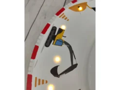 Coole Deckenlampe Baustellen Motiv fürs Kinderzimmer Schlummerlicht bunt Ø 54cm