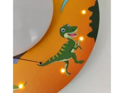 Coole Deckenlampe mit Dino Motiv fürs Kinderzimmer, Schlummerlicht, bunt Ø 54cm