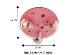 Coole Deckenlampe mit Röschen für Kinderzimmer 3 flammig schwenkbar Ø 35cm