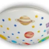Coole Deckenlampe mit Weltall Motiv fürs Kinderzimmer, bunt Ø 35cm