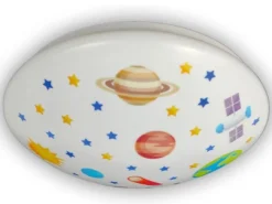 Coole Deckenlampe mit Weltall Motiv fürs Kinderzimmer, bunt Ø 35cm