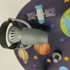 Coole Deckenlampe mit Weltall Motiv für Kinderzimmer 3 flammig schwenkbar Ø 35cm