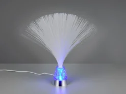 Coole Faserlampe mit RGB Farbwechsel, auch Batteriebetrieb geeignet, Höhe 31,5cm