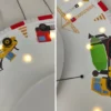Coole LED Deckenleuchte Baustelle fürs Kinderzimmer Schlummerlicht bunt Ø54cm