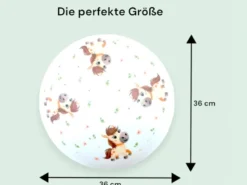 Coole LED Deckenleuchte dimmbar mit Pony Motiv fürs Kinderzimmer, bunt Ø 35cm