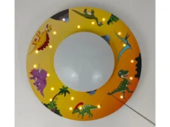 Coole LED Deckenleuchte Dino Motiv fürs Kinderzimmer Schlummerlicht bunt Ø54cm