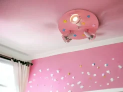 Coole LED Deckenleuchte für Kinderzimmer Natur Motive 3 flammig schwenkbar Ø35cm