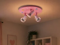 Coole LED Deckenleuchte für Kinderzimmer Natur Motive 3 flammig schwenkbar Ø35cm