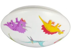 Coole LED Deckenleuchte mit Dino Motiv fürs Kinderzimmer, bunt Ø 35cm