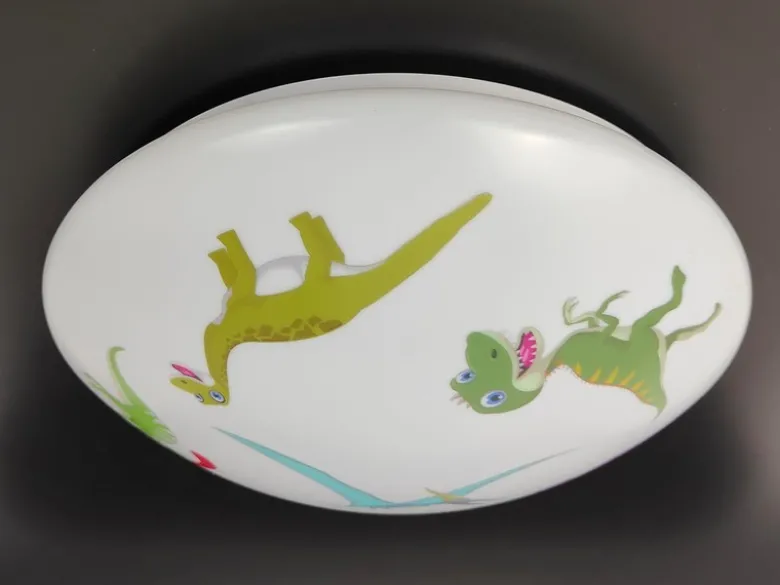 Coole LED Deckenleuchte mit Dino Motiv fürs Kinderzimmer, bunt Ø 35cm