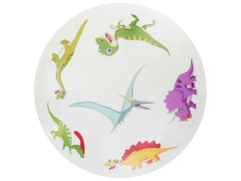 Coole LED Deckenleuchte mit Dino Motiv fürs Kinderzimmer, bunt Ø 35cm