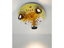 Coole LED Deckenleuchte Sonne fürs Kinderzimmer 3 flammig schwenkbar Ø35cm