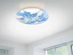 Coole LED Deckenleuchte TERRA mit Weltkugelcover aus Kunststoff, Ø 37cm
