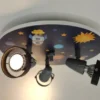 Coole LED Deckenleuchte Weltall fürs Kinderzimmer 3 flammig schwenkbar Ø35cm