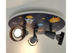 Coole LED Deckenleuchte Weltall fürs Kinderzimmer 3 flammig schwenkbar Ø35cm