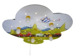 Coole LED Kinder Deckenleuchte tolle Autos Zugschalter für LED-Schlummerlicht