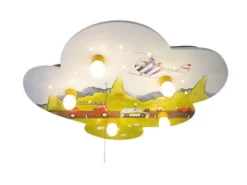 Coole LED Kinder Deckenleuchte tolle Autos Zugschalter für LED-Schlummerlicht