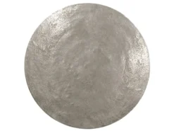 Couchtisch 2er Set rund aus Metall in Silber, Höhe 61cm