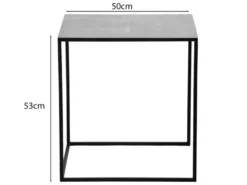 Couchtisch SHANIA 2er Set - Satztisch Metall in Schwarz Silber