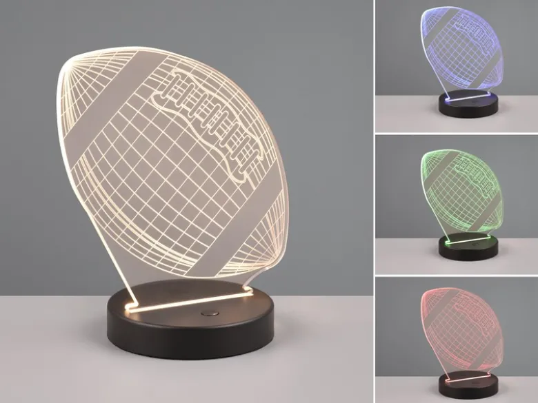 3D Dekoleuchte FOOTBALL mit RGB Farbwechsler, Höhe 21cm