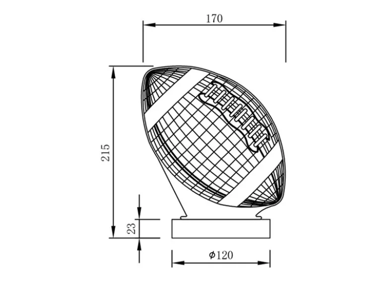 3D Dekoleuchte FOOTBALL mit RGB Farbwechsler, Höhe 21cm