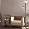 Deckenfluter mit Leselampe Rostoptik, Glasschirm Weiß inkl. LEDs, Höhe 180cm