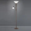 Deckenfluter RUSTICA im Landhausstil Rostoptik mit Leselampe, Höhe 180cm