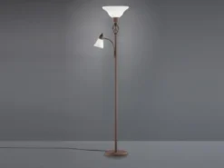 Deckenfluter RUSTICA im Landhausstil Rostoptik mit Leselampe, Höhe 180cm