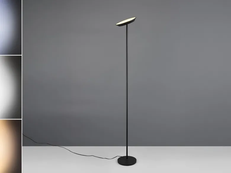 Deckenfluter SPECTER LED dimmbar & Lichtfarbe einstellbar, Schwarz, Höhe 178cm