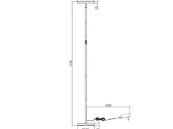 Deckenfluter SPECTER LED dimmbar & Lichtfarbe einstellbar, Weiß, Höhe 178cm