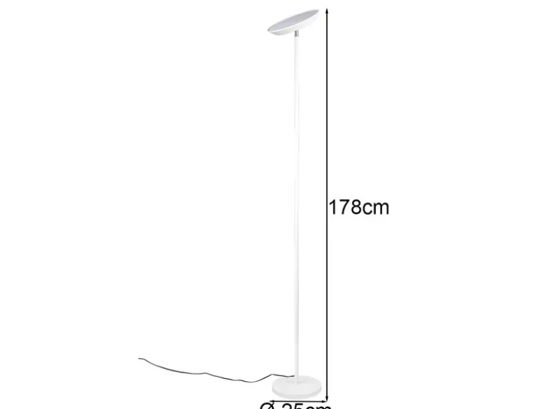 Deckenfluter SPECTER LED dimmbar & Lichtfarbe einstellbar, Weiß, Höhe 178cm