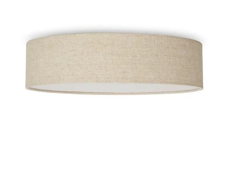 Deckenlampe CEILING DREAM, Leinen Stoffschirm / Abdeckung satiniert, Ø 40cm