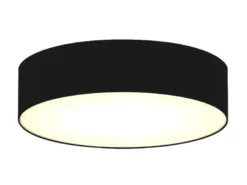 Deckenlampe CEILING DREAM, Stoff Schwarz / Abdeckung satiniert, Ø 40cm
