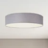 Deckenlampe CEILING DREAM, Stoff Grau / Abdeckung satiniert, Ø 40cm
