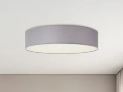 Deckenlampe CEILING DREAM, Stoff Grau / Abdeckung satiniert, Ø 40cm