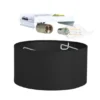 Deckenlampe CEILING DREAM, Stoff Schwarz / Abdeckung satiniert, Ø 20cm