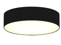 Deckenlampe CEILING DREAM, Stoff Schwarz / Abdeckung satiniert, Ø 60cm